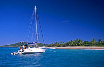Yacht at Sandy Cay, Jost Van Dyke Island, British Virgin Islands (BVI)