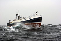 MFV "Demares"encountering heavy weather in the North Sea. September 2005.