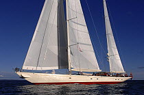 180ft Superyacht "Adele" sailing in Sweden during her maiden voyage in 2005. ^^^ Adele is a 180-foot Andre Hoek designed yacht, built by the world renowned Vitters Shipyard in Holland. Her owner is J...
