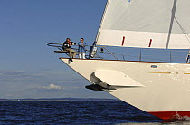180ft Superyacht "Adele" sailing through Swedish waters on her maiden voyage in 2005.