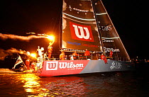 Amer Sports finishes eighth on leg 1 during the Volvo Ocean Race, 2001-2002.
