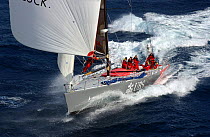 Amer Sport 1 arriving into Sydney in fifth place at the end of Leg 2 from Cape Town during the Volvo Ocean Race, Dec 4, 2001.