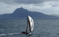 "Amer Sport One" rounds Cape Horn in second place on leg 4 of the Volvo Ocean Race, 2001-2002.