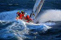 Amer Sports 1 in tough conditions off Cape of Good Hope, South Africa during Leg 2 of the Volvo Ocean Race, 2001.