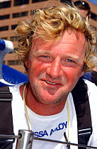 Neal McDonald, skipper on "Assa Abloy" winner of the Sydney to Hobart leg during the Volvo Ocean Race, 2001-2002.