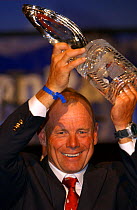 "Amer Sport One" skipper Grant Dalton at the prize giving in Kiel Sweden. They came third overall in the Volvo Ocean Race, 2001-2002.