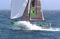Illbruck Challenge rounds Ushant on leg 8, La Rochelle France to Gothenburg Sweden of the Volvo Ocean Race, 2001-2002.