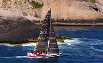 Amer Sport One off Rio de Janeiro, Brazil during the start of the fifth leg of the race, Rio Brazil to Miami USA, Volvo Ocean Race, March 9, 2001.