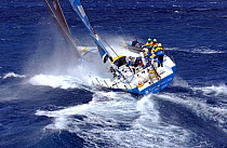 "News Corp" moves towards Hobart on leg 3 of the Volvo Ocean Race, 2001-2002.