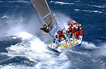 Tyco battles towards Hobart on leg 3 of the Volvo Ocean Race, 2001-2002.