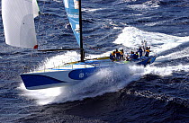 News Corp off Sydney Australia finishes in third place at the end of Leg 2 Cape Town South Africa to Sydney Australia during the Volvo Ocean Race, Dec 4 2001.