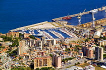 Port and the marina of Sicily's capital, Palermo, Italy.