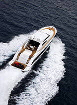 Velvet 83', a luxurious motoryacht model from boatbuilders Cantieri Tecnomar, with a jetski on board, Viareggio, Italy.