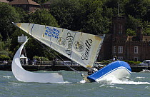 Darren Marston's 1/4 tonner "Catch" broaches in breezy conditions off Egypt Point during Skandia Cowes Week, UK, day 2 July 30, 2006.