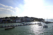 Trinty Landing and Royal Yacht Squadron Haven in Cowes, Isle of Wight, UK.