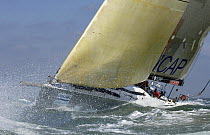 Charles St. Clare-Brown, the owner of ICAP "Maximus", racing during Skandia Cowes Week, Solent, UK, 2006. ^^^ He grabbed the opportunity to blast around the Isle of Wight in an astonishing 3 hours, 20...