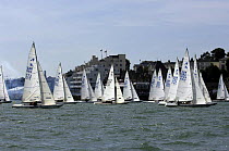 Etchells racing off Cowes in the Solent, UK during Skandia Cowes Week, day 1 July 20, 2006.