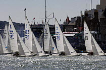 International Dragon Class start off the Royal Yacht Squadron during Skandia Cowes Week, Solent, UK, day 1 July 29, 2006.
