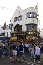 Pier View on Cowes High Street during Skandia Cowes Week, UK, 2006.
