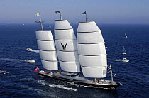 "Maltese Falcon" sailing from Cannes to St Tropez for La Voiles St Tropez, France, October 1, 2006.