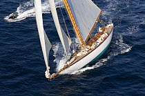 Classic superyacht "Mariquita" arriving from Cannes to Saint Tropez, France, for Les Voiles de Saint Tropez, October 2006.