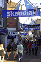 High Street during Skandia Cowes Week, Solent, UK day 2, Sunday August 5, 2007.