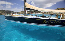 Bella Mente anchored in the turquoise waters before St. Barths Bucket Regatta, St Barthelemy, Caribbean