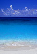 Blue tropical waters of Anse de Grande Saline, St Barthélemy, Caribbean.