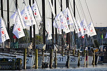 Farr 40's all docked in slips during the Farr 40 World Championships Regatta in Newport, Rhode Island, USA.