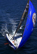 Open 60 "Artemis Ocean Racing" with skipper, Brian Thompson, at the helm.