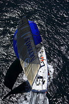Open 60 "Artemis Ocean Racing" with skipper, Brian Thompson, at the helm.
