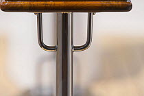 Detail of the cocktail table support on board a Morris 42, Newport, Rhode Island, USA.
