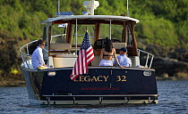 Legacy 32 motor cruiser, Rhode Island, USA.
