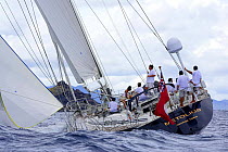 German Frers design with LOA: 83.66 ft, "Metolius", during the St Barth's Bucket 2007, St Barthelemy, Caribbean.