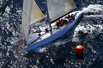 Rounding the mark during the 2006 12 Metre North American Championships, Newport, Rhode Island, USA.