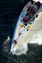 Aerial view of a 12m yacht during the 2006 12 Metre North American Championships, Newport, Rhode Island, USA.