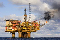 The "Cormorant" oil platform, 70 miles NE of the Shetland Isles, Scotland. JUNE 2007.