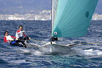 49er "IRL25" with Russell McGovern and Matt McGovern for Ireland during the Princess Sofia Regatta, Olympic Classes and Dragons Racing in Palma Majorca, Spain, 2007.