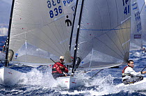 Finn Class "CAN41" with Christopher Cook during the Princess Sofia Regatta, Olympic Classes and Dragons Racing in Palma Majorca, Spain, 2007. "CAN41" finished 10th overall.