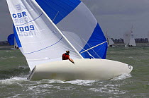 GBR 1009 "Mayham" with Keith Tippell during the Etchells European Championships at Cowes Isle of Wight, UK, day 2, June 22, 2006.