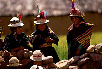 Quechua women at traditional wedding ceremony Bolivia