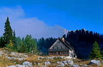 Mountain hut in Valley of Seven Lakes Triglav NP Slovenia