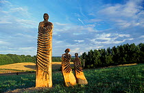 Sculpture by Walter Bailey at Art Bypass, Newbury Bypass protest site Berkshire UK. August 1996