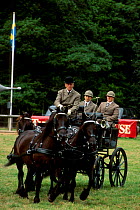 HRH Prince Philip driving Fell pony team Lowther driving trials Cumbria UK