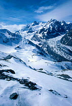 Mountain landscape Monte Bianco Courmayeur Alps France