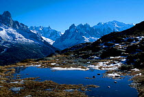 Mont Blanc (4808m) from Aiguilles Rouge NR Haute Savoie Alps France